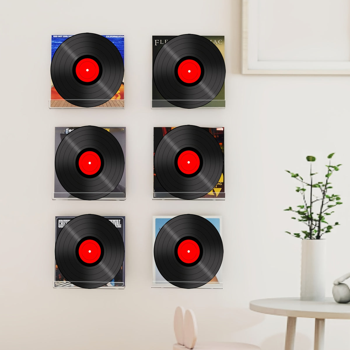 DISPLAY DE PARED DE PVC PARA DISCO COMPACTO
