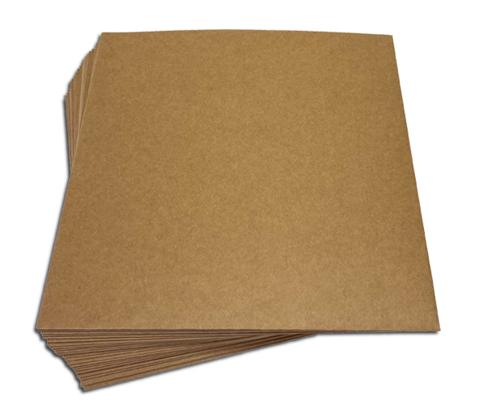 PORTADAS PARA DISCOS LP 33 RPM VINILO 12" CARTÓN NATURAL (25 uds.)