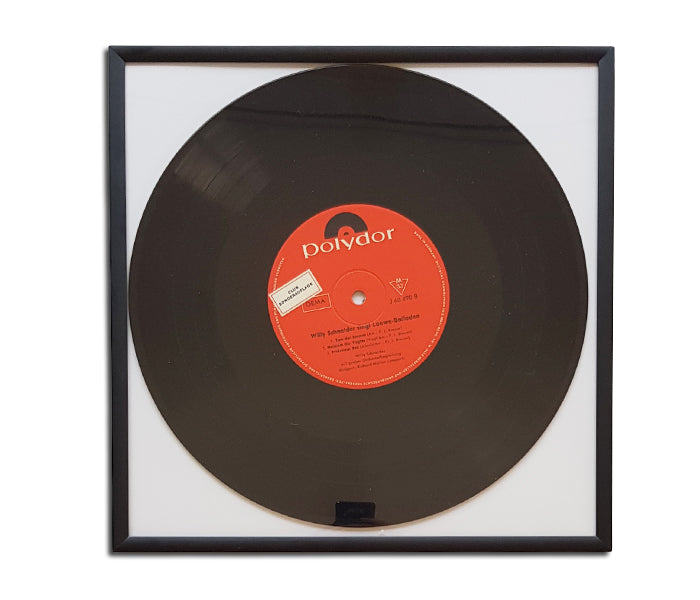 CORNICE DI ALLUMINIO NERO PER DISCHI 78 GIRI VINILE 10 POLLICI