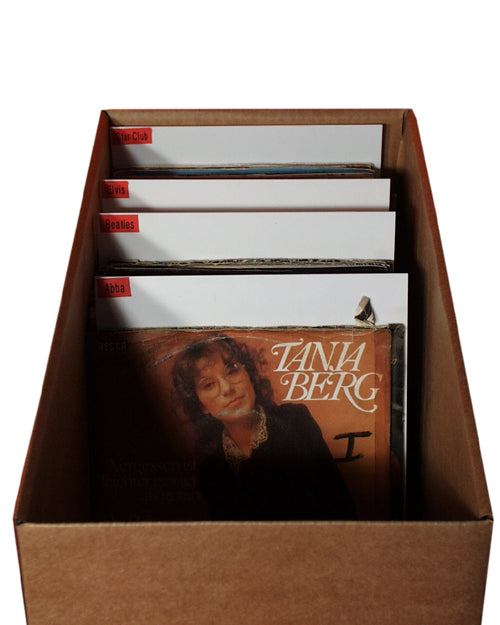 DIVISEURS EN PLASTIQUE BLANC AU CATALOGUE DISQUES 45 RPM VINYLE 7 POUCES (20 pcs.)