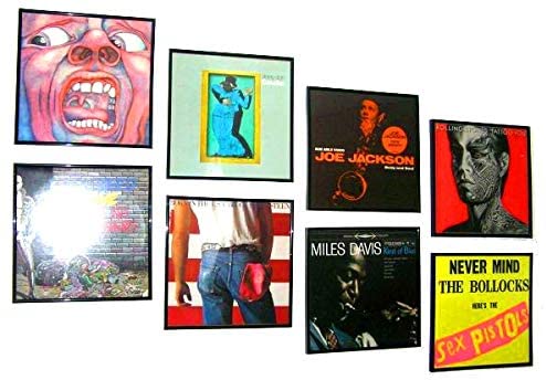 BLACK ALUMINUM FRAME FOR RECORD LP 33 RPM 12 INCH VINYL