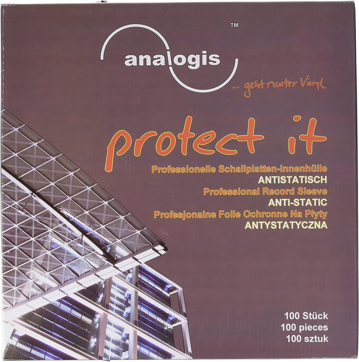 ANALOGIS - SOBRES ANTIESTÁTICAS TRANSPARENTES CON LATERAL REDONDO PARA DISCOS LP DE 12" (100 uds.)