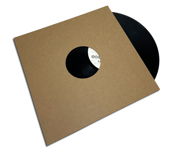 COUVERTURES POUR DISQUES 78 RPM 12 POUCES CARTON MARRON AVEC TROU POUR ÉTIQUETTE (20 pcs.)