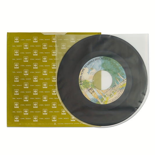 FUNDAS ANTIESTÁTICAS TRANSPARENTES CON LADO REDONDO PARA DISCOS DE 7" 45 RPM (50 uds.)