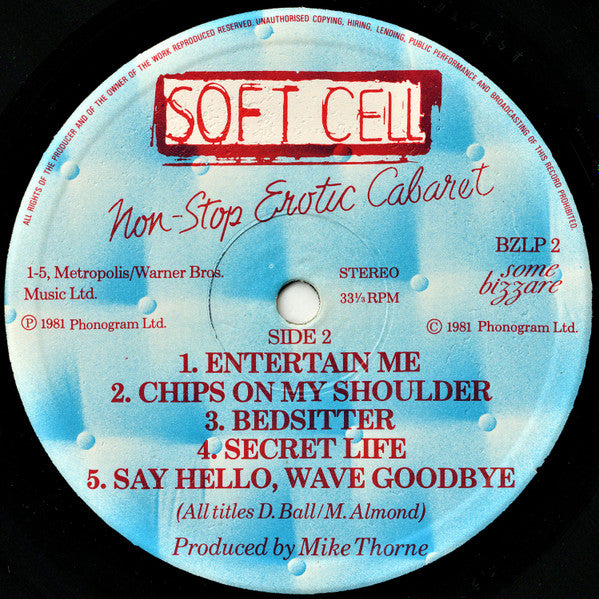 Soft Cell – Non-Stop Erotic Cabaret - Lp