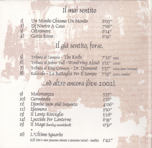 Germinale – Scogli Di Sabbia - Cd