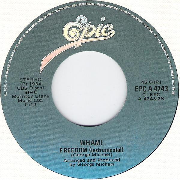 Wham! – Freedom - Vinyl, 7"