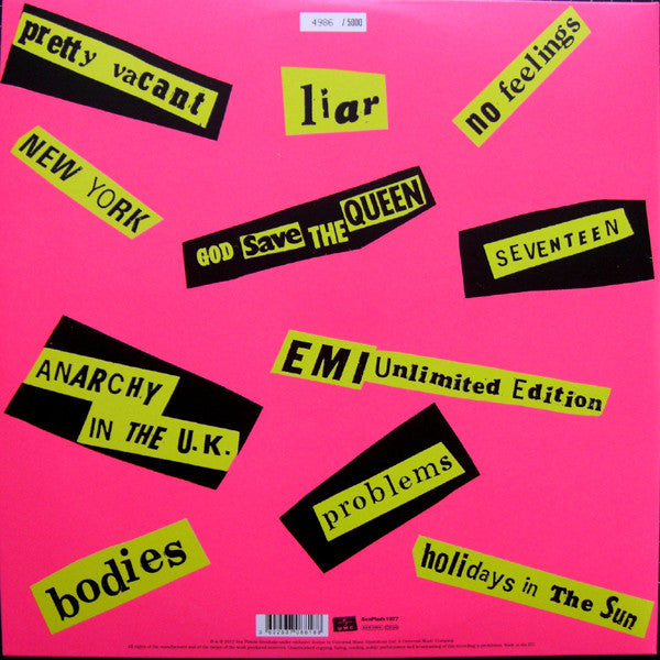 Sex Pistols – Never Mind The Bollocks, Here's The Sex Pistols - 2LP