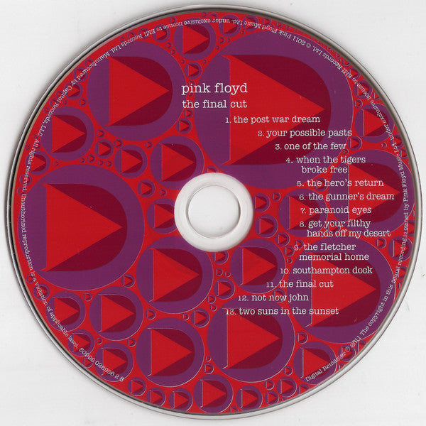 Pink Floyd – The Final Cut - Cd