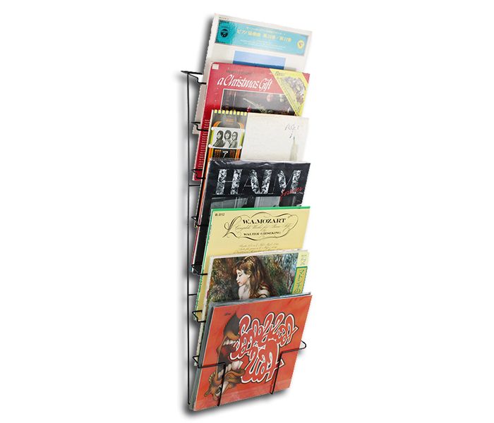 DISPLAY / SEPARATE CONTAINER FOR 33 RPM VINYL RECORDS IN METAL
