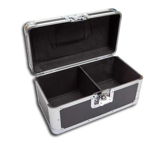 FLIGHT CASE BLACK FOR 200 RECORDS 45 RPM 7INCH VINYL