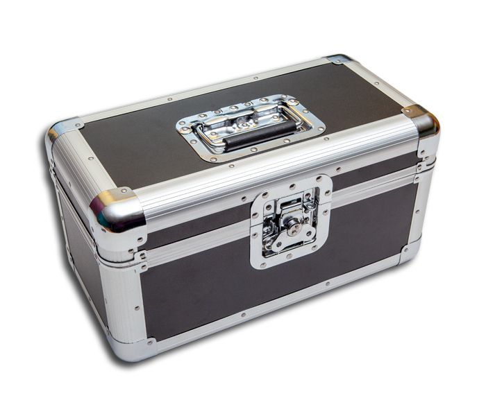 FLIGHT CASE BLACK FOR 200 RECORDS 45 RPM 7INCH VINYL