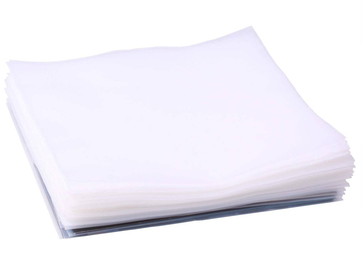 100 POLYETHYLENE SLEEVES FOR VINYL RECORDS LP 33 RPM (MEDIUM THICKNESS 100 MY)