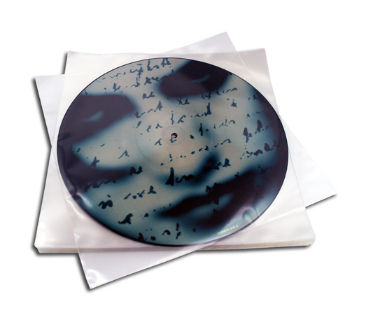 POLYETHYLENHÜLLEN FÜR 12-ZOLL-PICTURE-DISC-VINYLSCHEIBEN 100 MY (50 Stück)