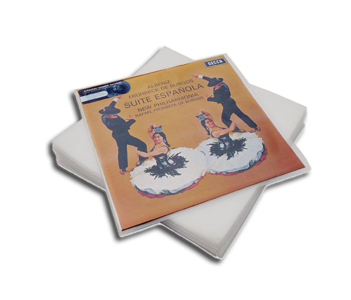 100 POLYETHYLENE SLEEVES FOR VINYL RECORDS LP 33 RPM (THICK GAUGE 150 MY)