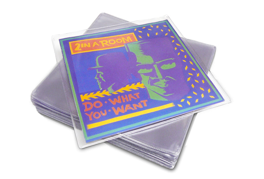 POCHETTES SEMI-RIGIDES POUR 45 RPM VINYLE 12 POUCES PVC 200 MY (50 pcs.)