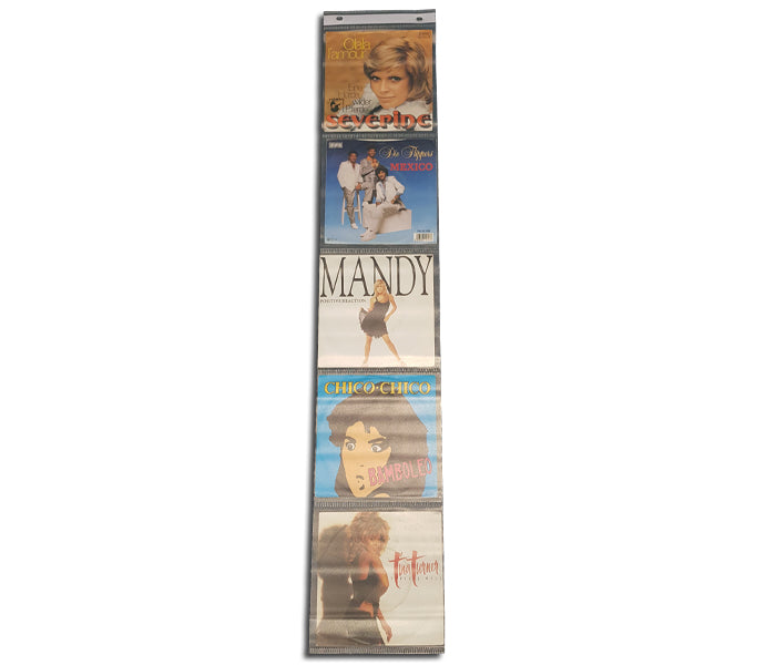 DISPLAY DE PARED EN PVC PARA DISCOS 45 RPM VINILO 7 PULGADAS 