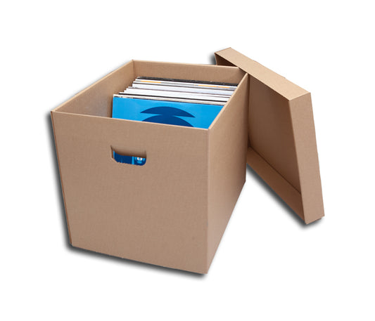 CARDBOARD BOX FOR 100 RECORDS LP 33 RPM 12 INCH VINYL