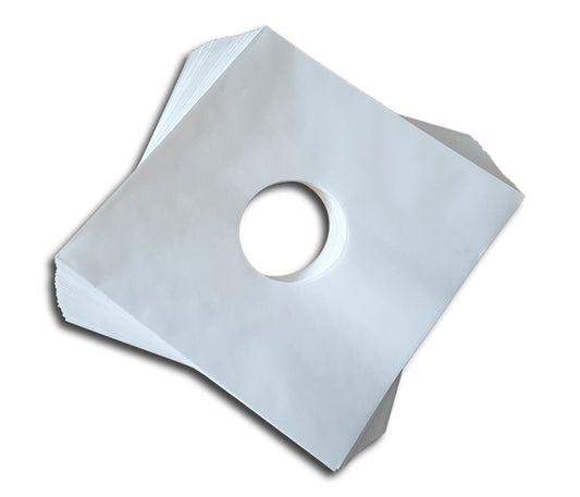 RECORD SLEEVES FOR LP 33 RPM VINYL 12 INCHES DELUXE WHITE PAPER (100 pcs.)