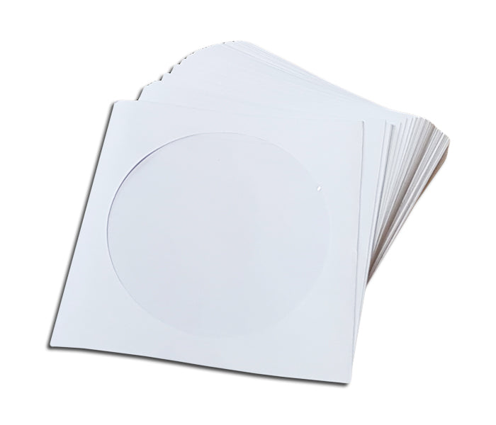 BUSTE PER CD/DVD DI CARTA BIANCA SENZA CHIUSURA (100 pz.)