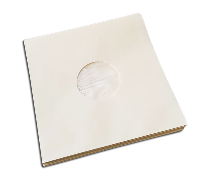 POCHETTES DE PAPIER BLANC ET ANTISTATIQUE POUR DISQUES 78 RPM VINYLE 10 POUCES (50 pcs.)