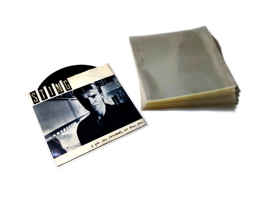 RECORD SLEEVES FOR VINYL 45 RPM 7INCH POLYPROPYLENE DELUXE 100 MY (100 pcs.)